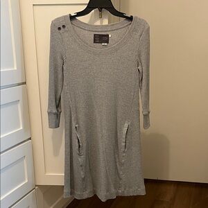 Anthropologie Textured Gray Knit Top